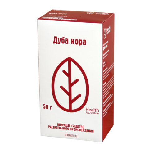 Дуба кора 50 г Фирма «Здоровье»