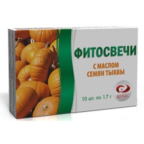 Свечи с маслом семечек тыквы 10 шт