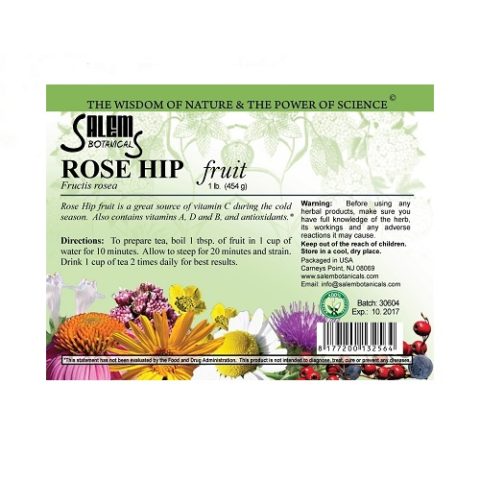 Шиповника плоды 454 г Salem Botanicals