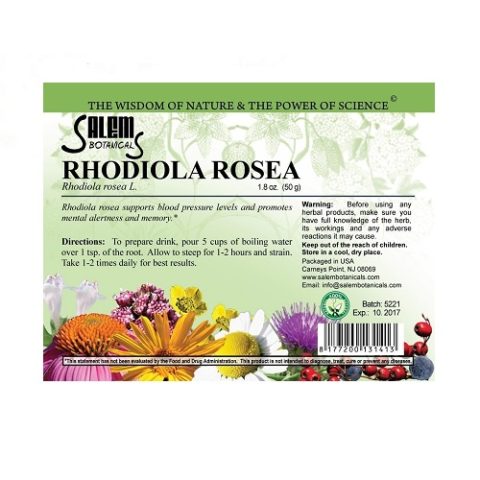 Родиолы розовой (золотой корень) корень 50 г Salem Botanicals