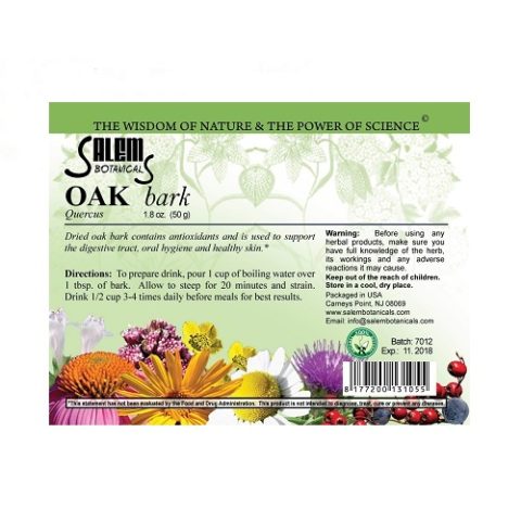 Дуба кора 50 г Salem Botanicals