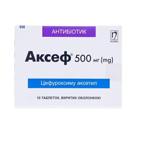 Аксеф таблетки, п/о по 500 мг №10